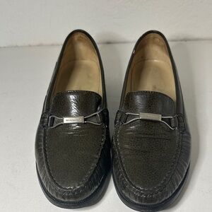 Bruno Magli Men's Dark Brown Printed Leather Loafers